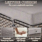 7 Pcs Patio Furniture Set with Chair Ottoman - Brown